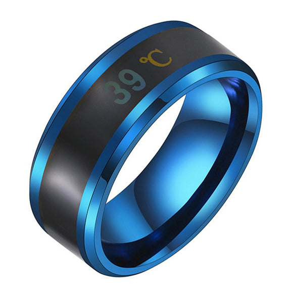 Waterproof Intelligent Smart Temperature  Ring Titanium Steel