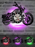 3D Wall Clock with LED Luminous Motorcycle