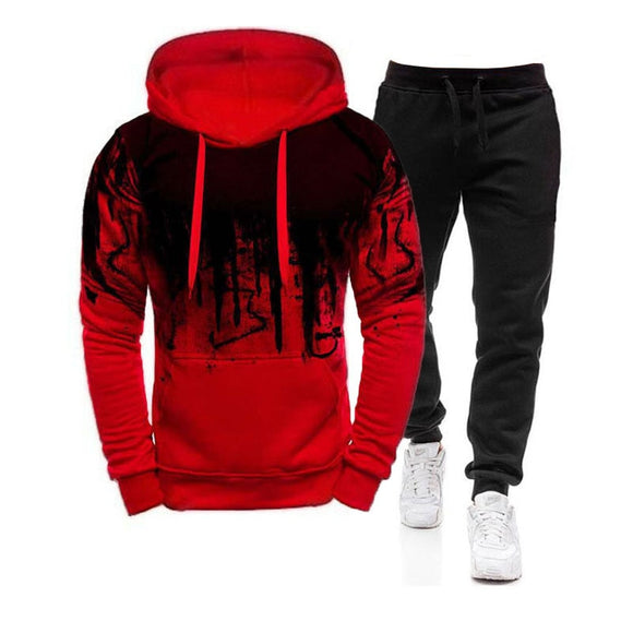 Men's Set Tracksuit Sportswear Hoodies+Sweatpants