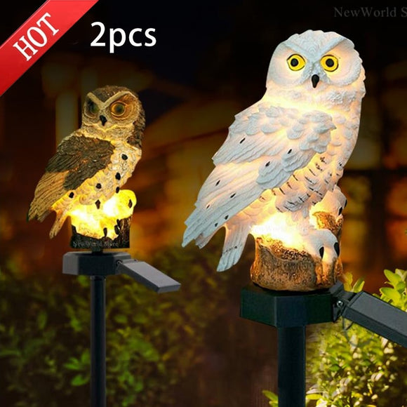 Solar Powered LED Lights Garden Owl Animal Ornament Waterproof Lamp Outdoor Solar Lamps