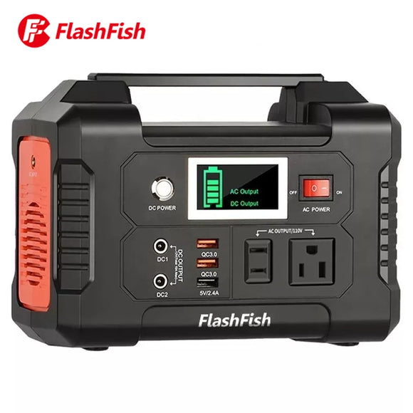 100-127V Portable Solar Power Station FlashFish 40800mAh Solar Generator Battery Charger Outdoor Energy Power Supply 200W 151WH